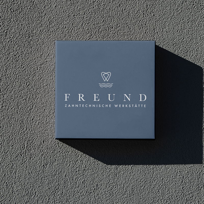 Grafik Design Aussenwerbung Schilder Zahntechnik Freund